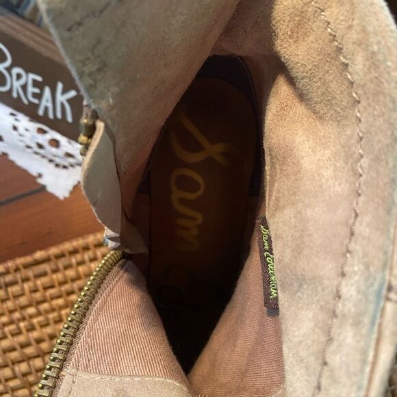 Sam Edelman Soft Suede Leather Fringe Booties 6.5 - Picture 8 of 10